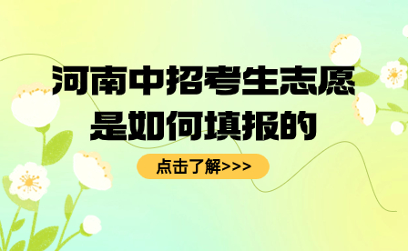 河南中招考生志愿填報